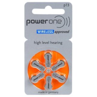 6 x Batteries for Power One Varta 13 MF hearing aids