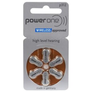 6 x Power One Varta 312 MF Hearing Aid batteries