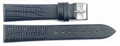 Cinturini in Cuoio Piatto Cod.1348 Nero Piatto Stampa Tejus