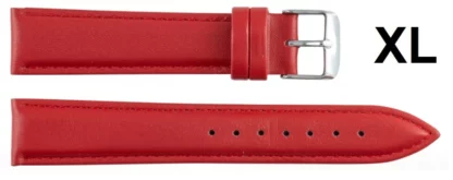 Cinturini in Cuoio XL Cod.670XL Rosso Imbottito Extra Lungo Cuoio