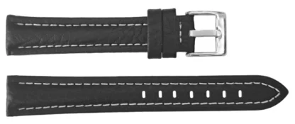 Cinturini in Cuoio Cod.9865 Nero Imbottito Spesso Toro